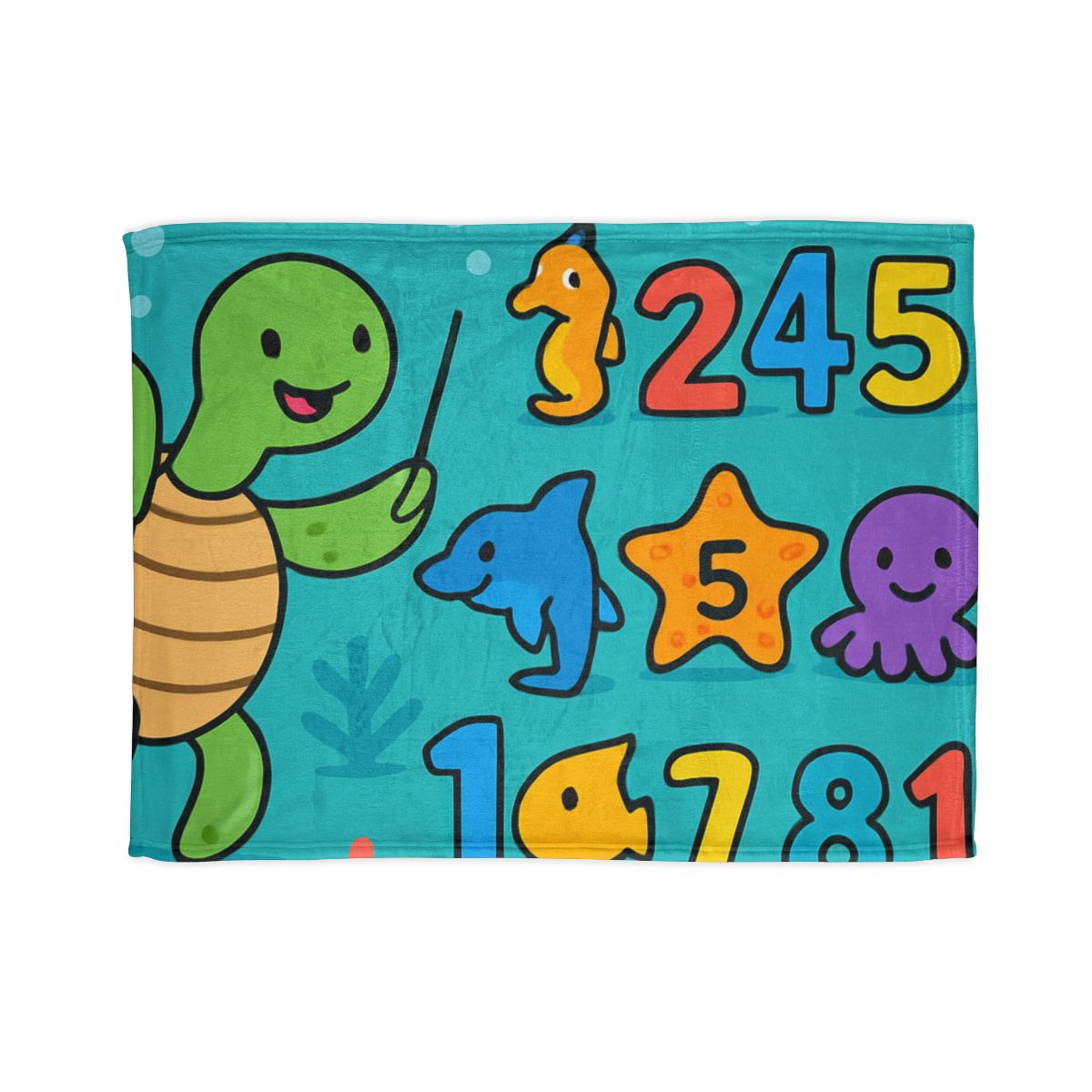 The Coral Reef Number Parade decorative home blankets