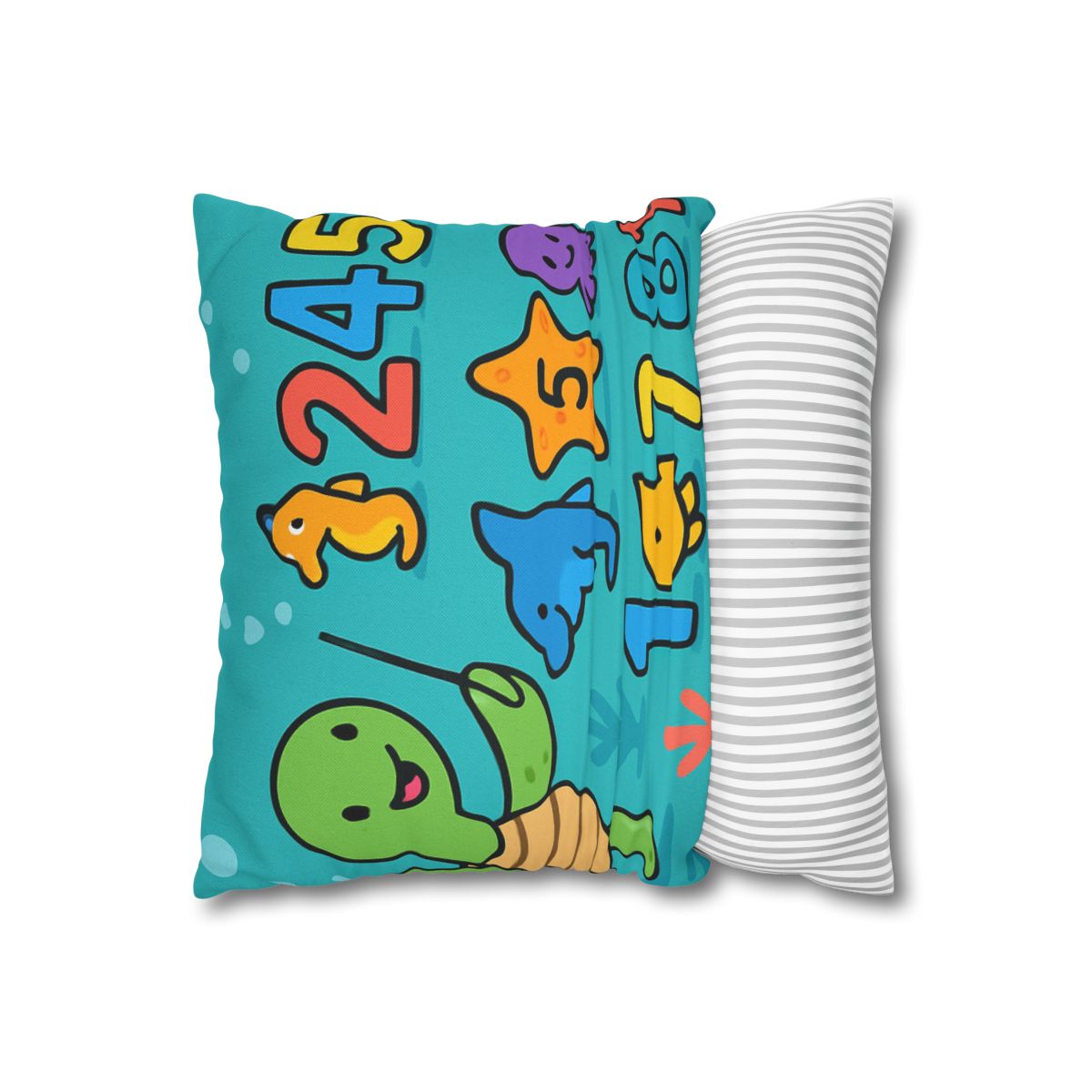The Coral Reef Number Parade trendy patterned pillow cases