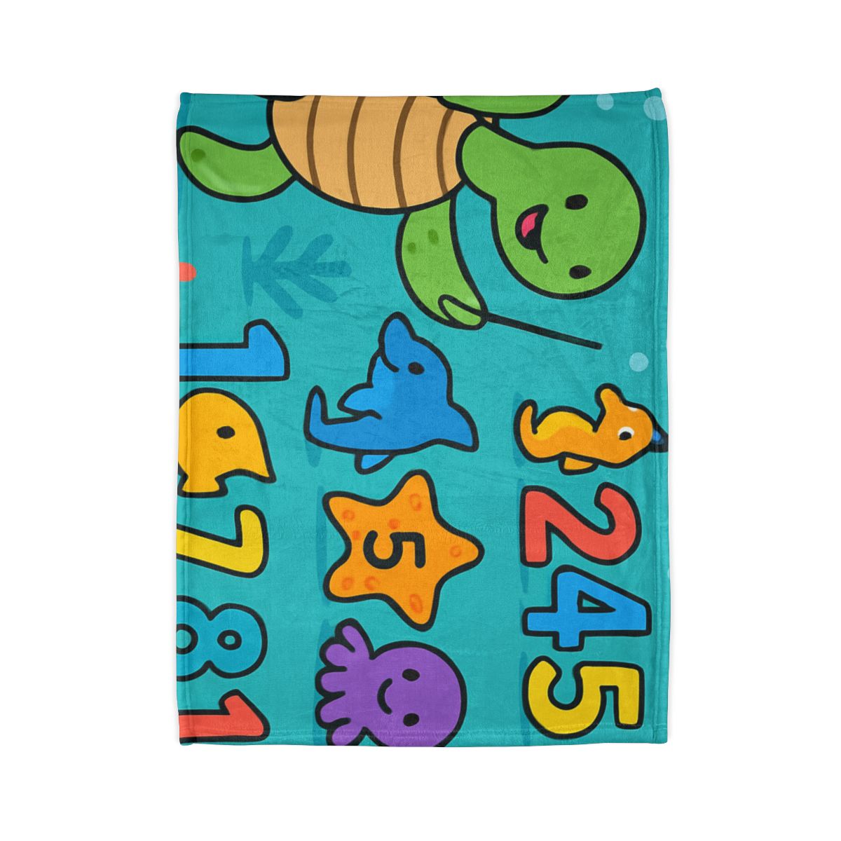 The Coral Reef Number Parade decorative home blankets