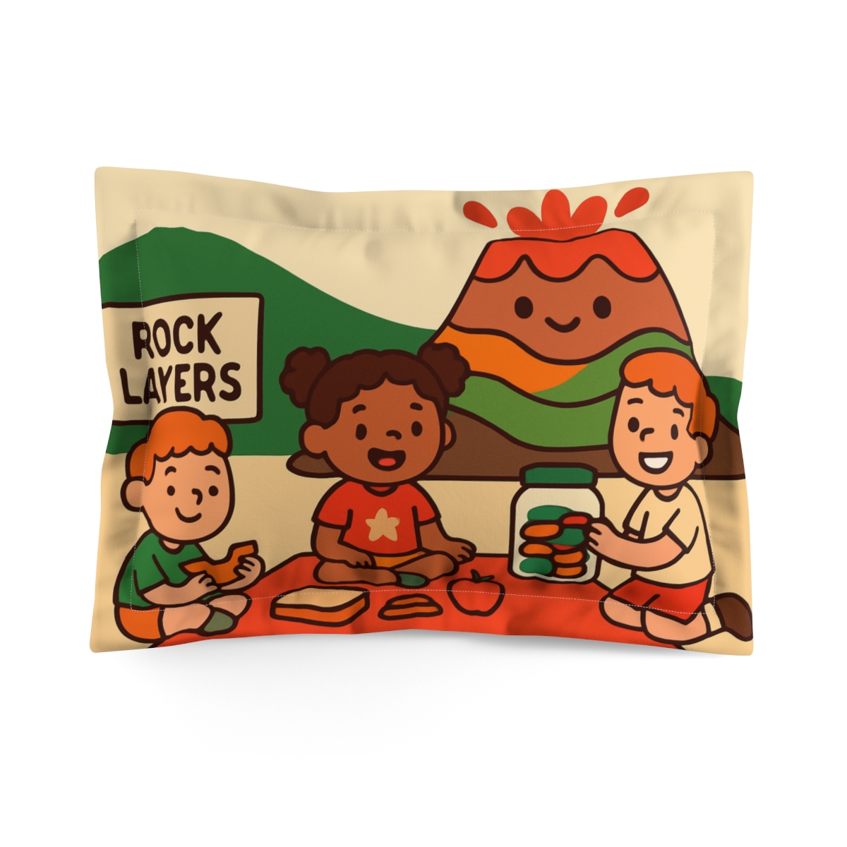 The Volcano Science Picnic gift pillows for home