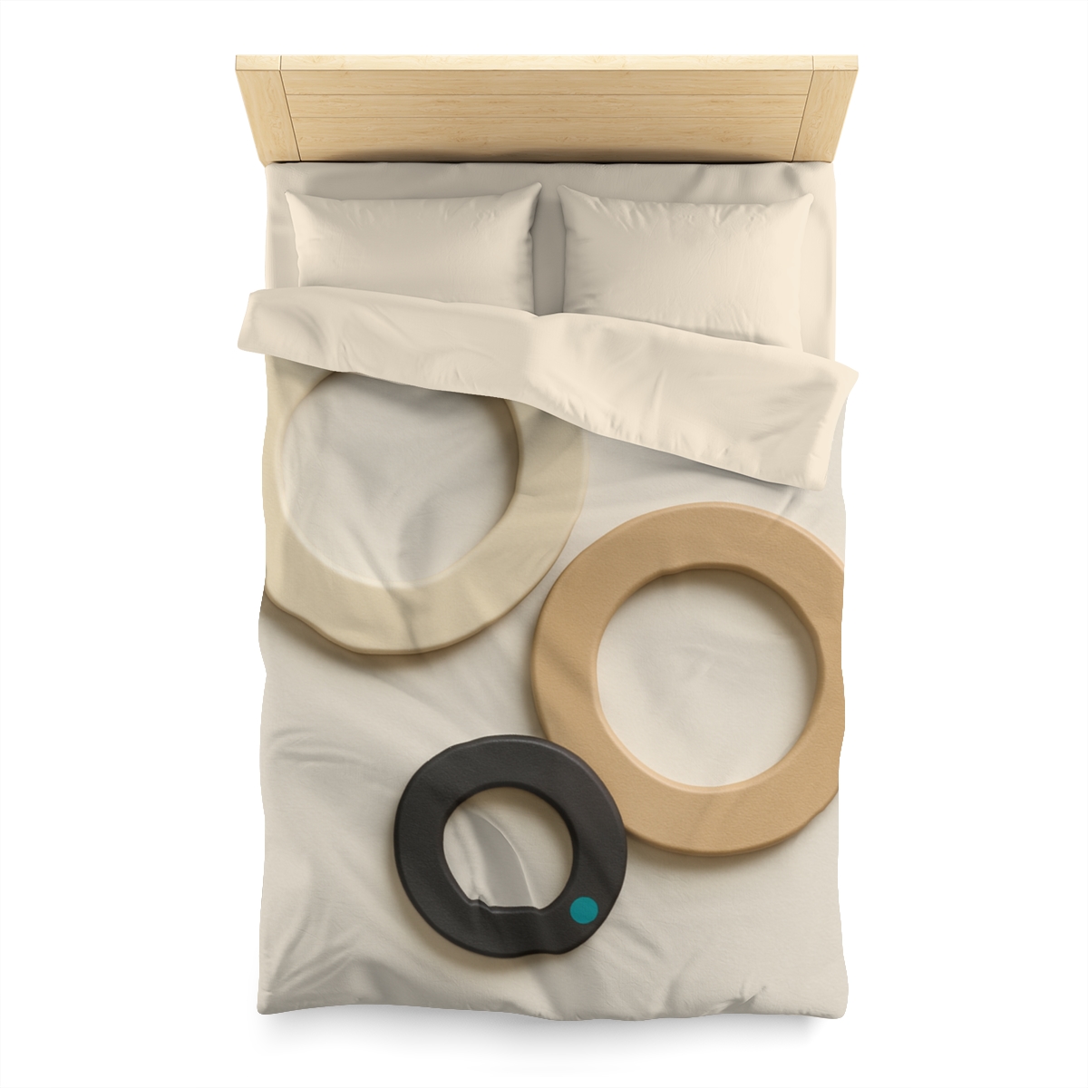 Three Balanced Rings personalized bedding duvets