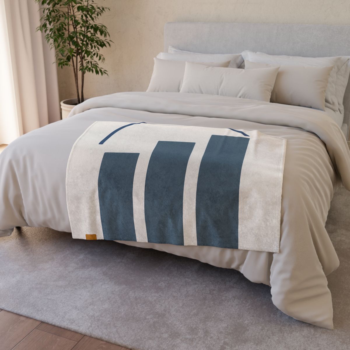 Three Bars With Hanging Arc soft fleece blankets