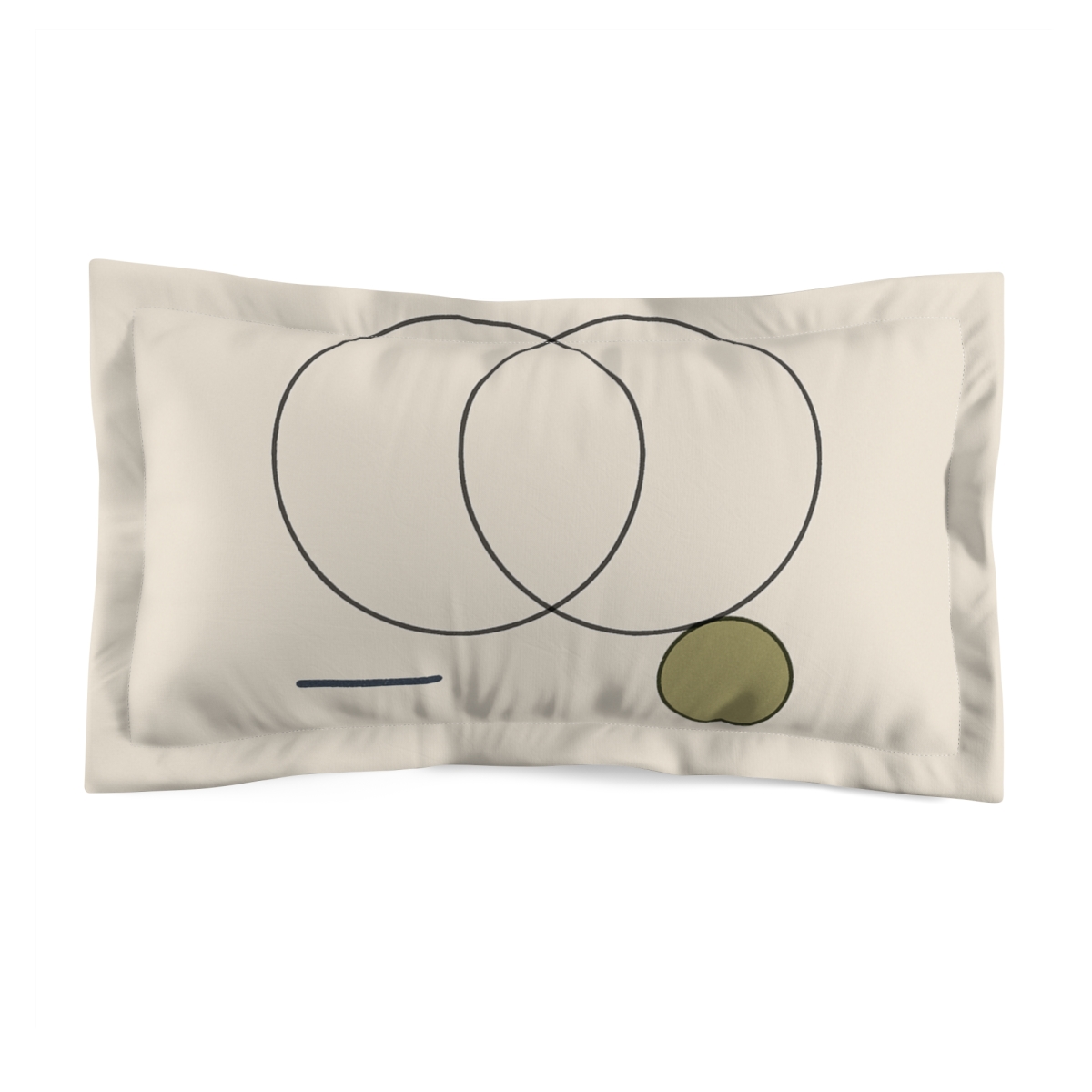 Three Circles With Shared Edge soft plush pillows