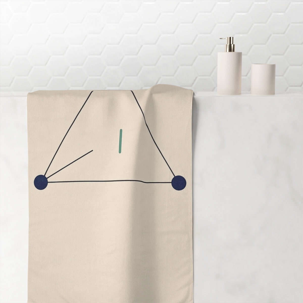 Three Node Vector Junction designer printed towels