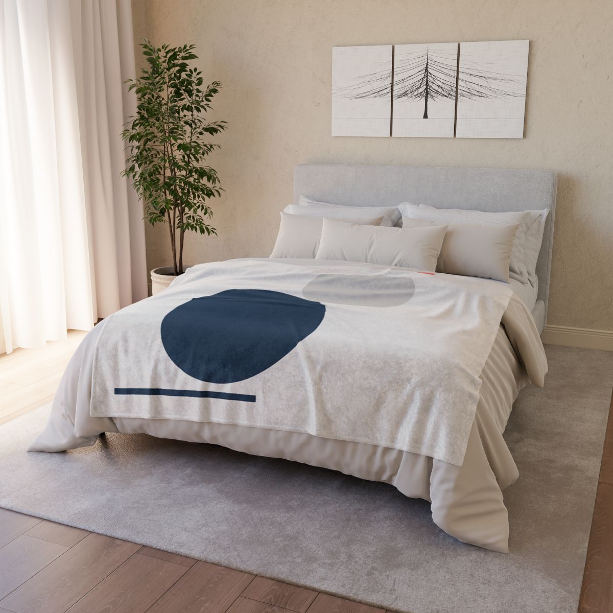 Three Orbiting Forms decorative home blankets