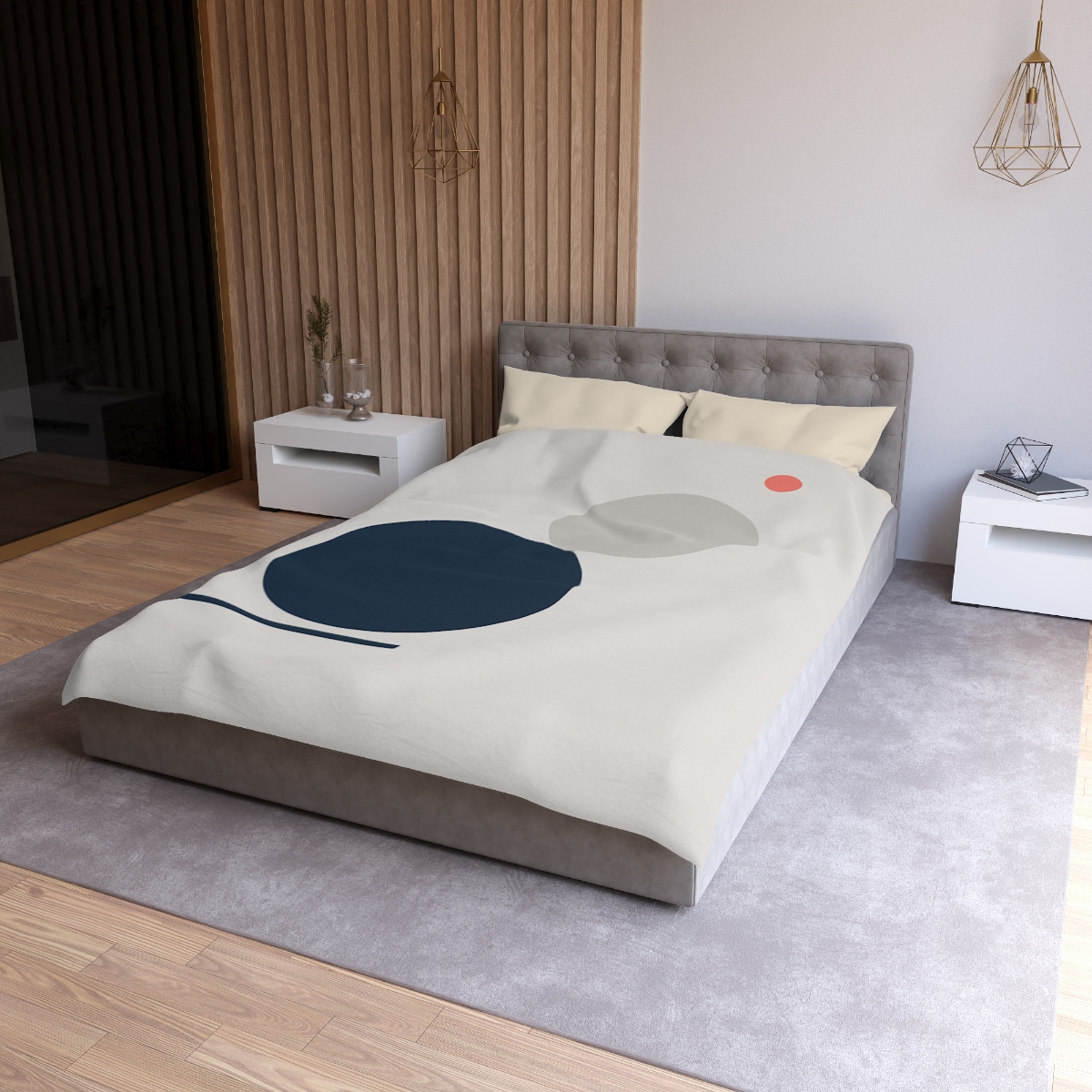 Three Orbiting Forms personalized bedding duvets