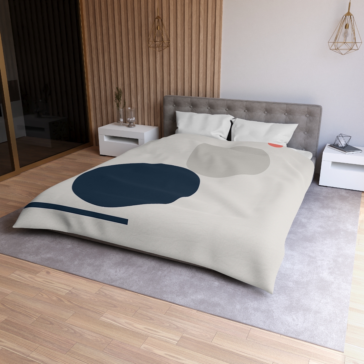 Three Orbiting Forms personalized bedding duvets