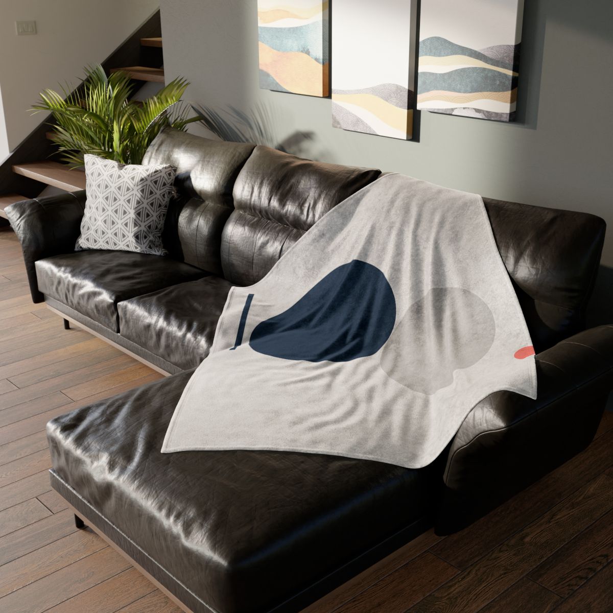Three Orbiting Forms decorative home blankets