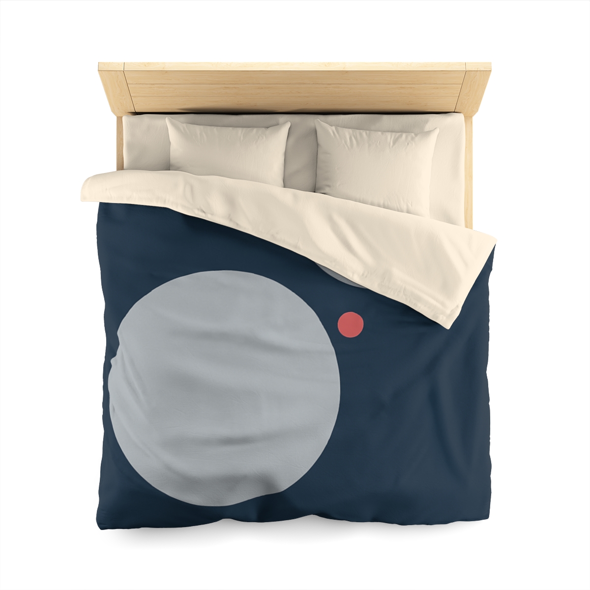 Three Quiet Circles designer printed duvets