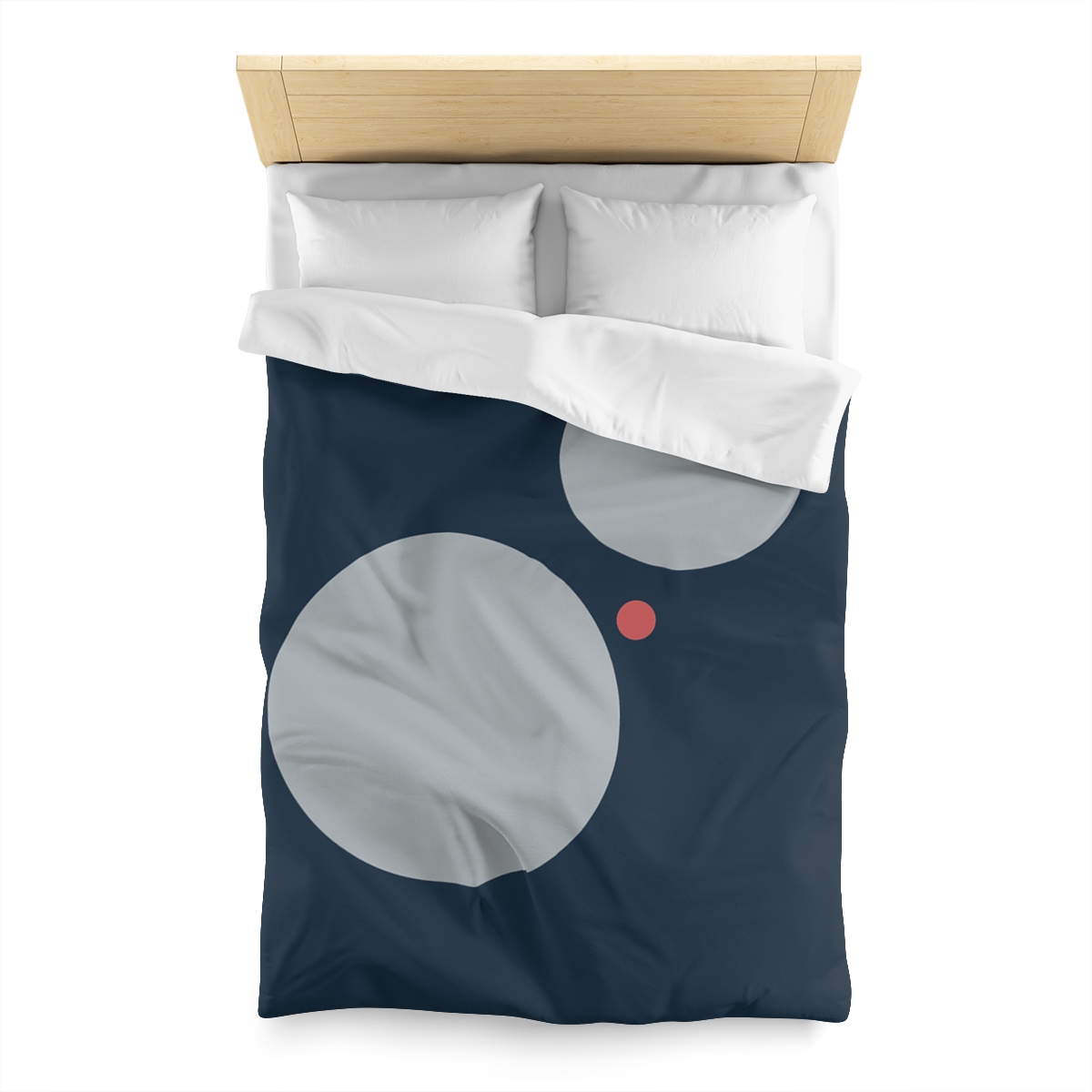 Three Quiet Circles designer printed duvets