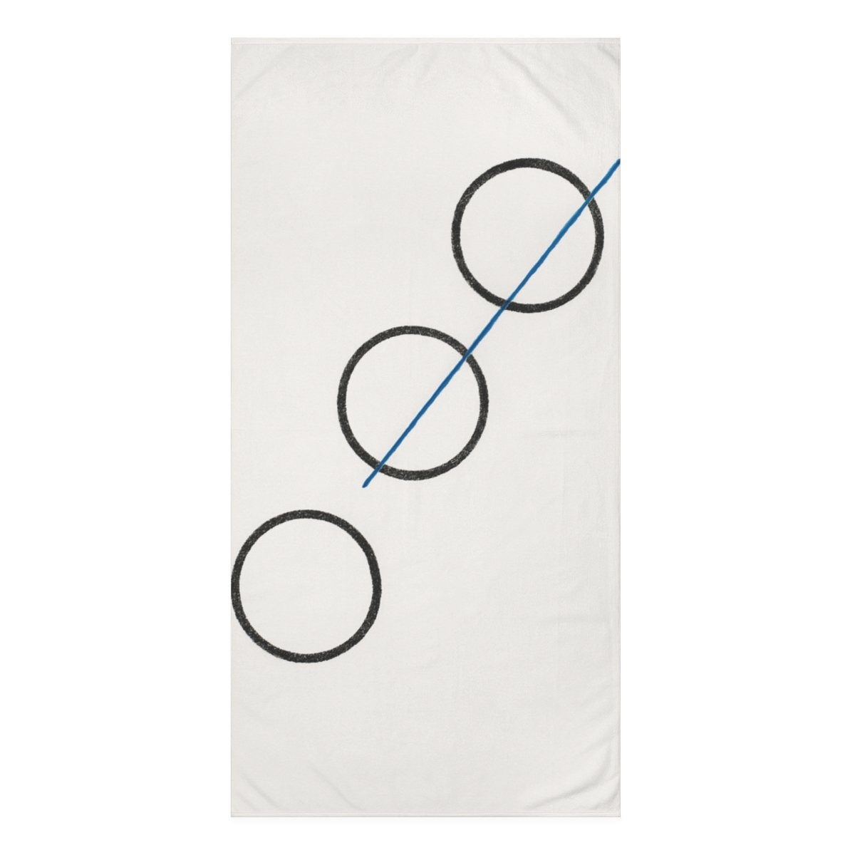 Three Rings With Shared Line personalized bath towels