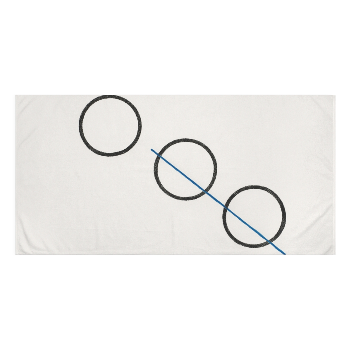Three Rings With Shared Line personalized bath towels