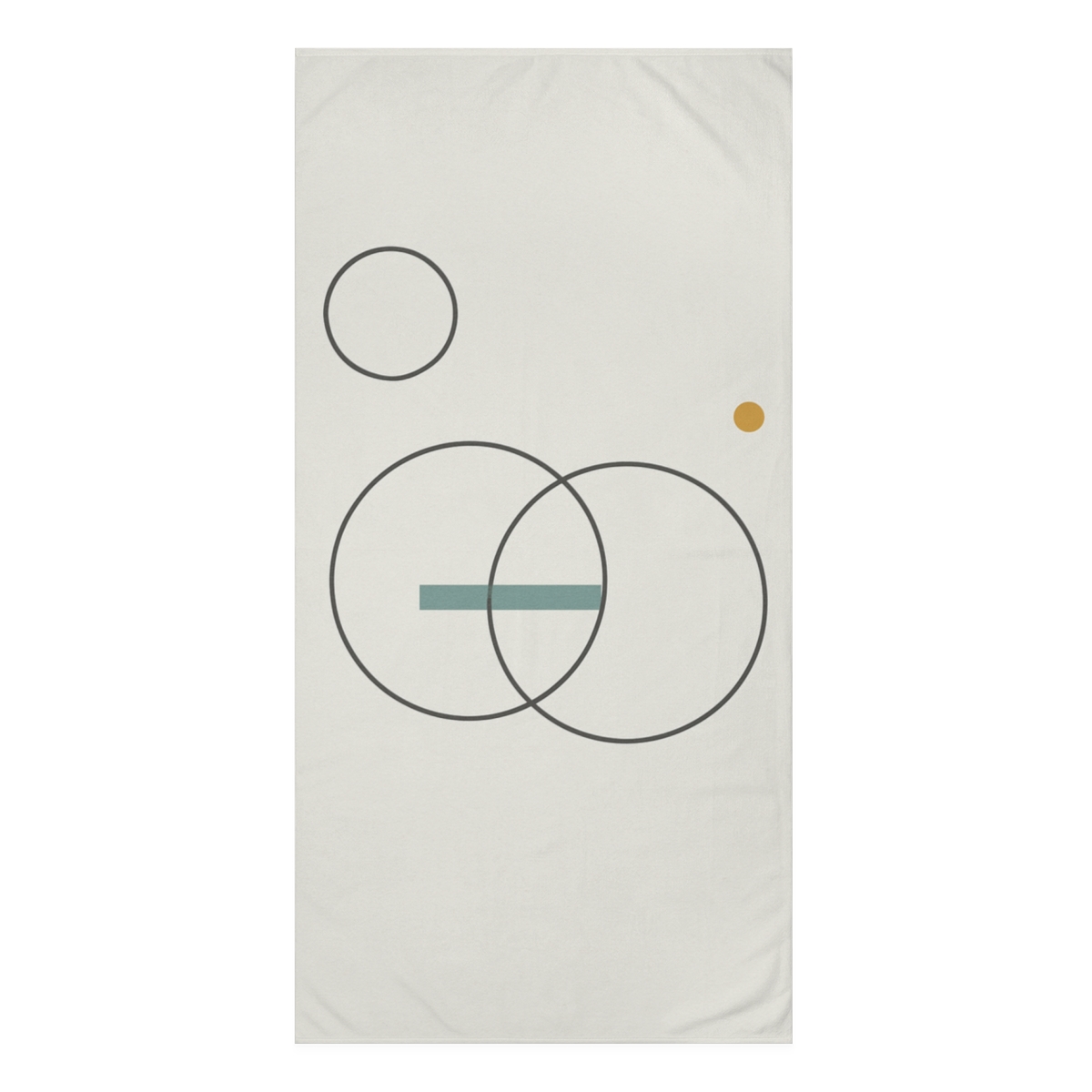 Three Rings With Shared Tangent personalized bath towels
