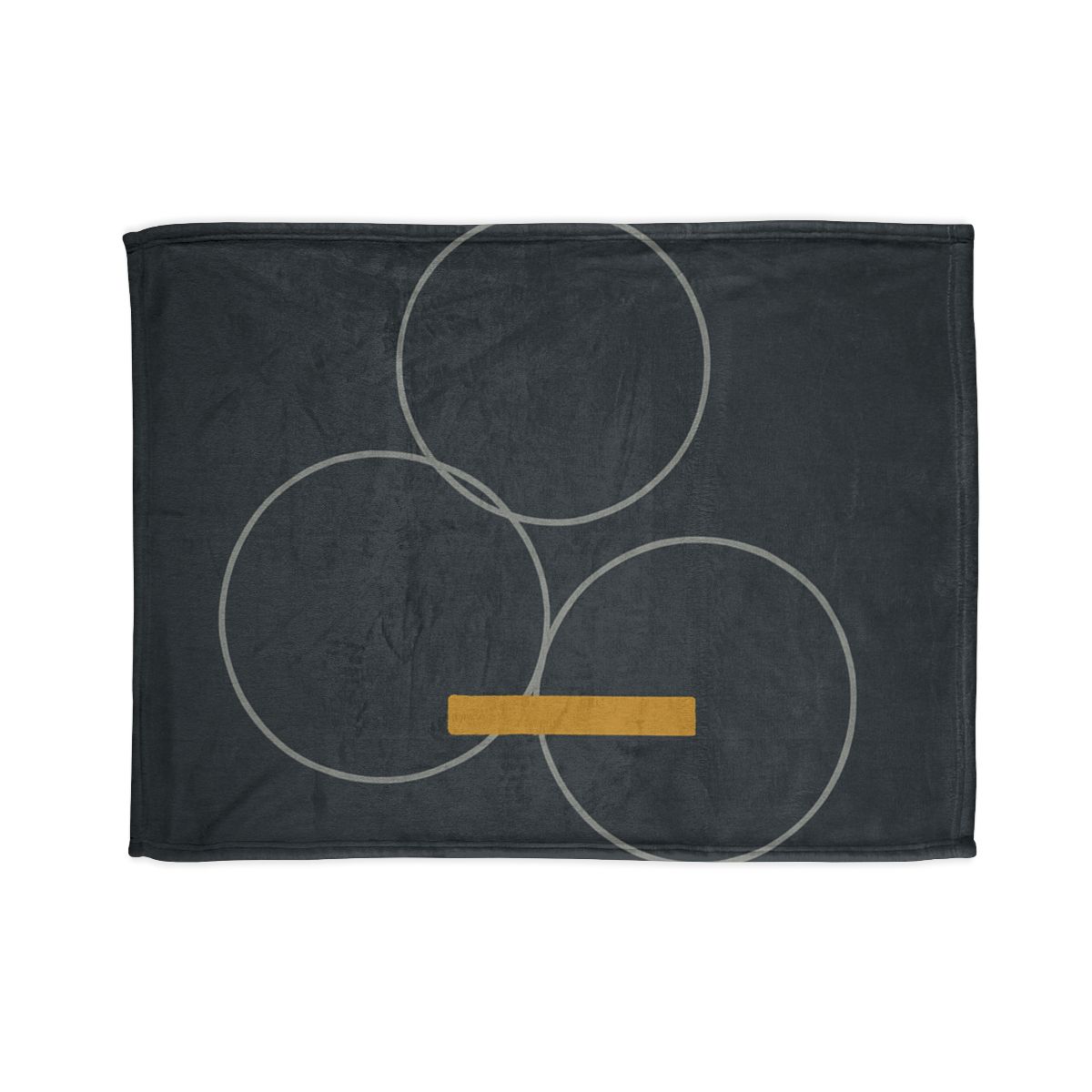 Three Rings With Shared Tangent Bar decorative home blankets