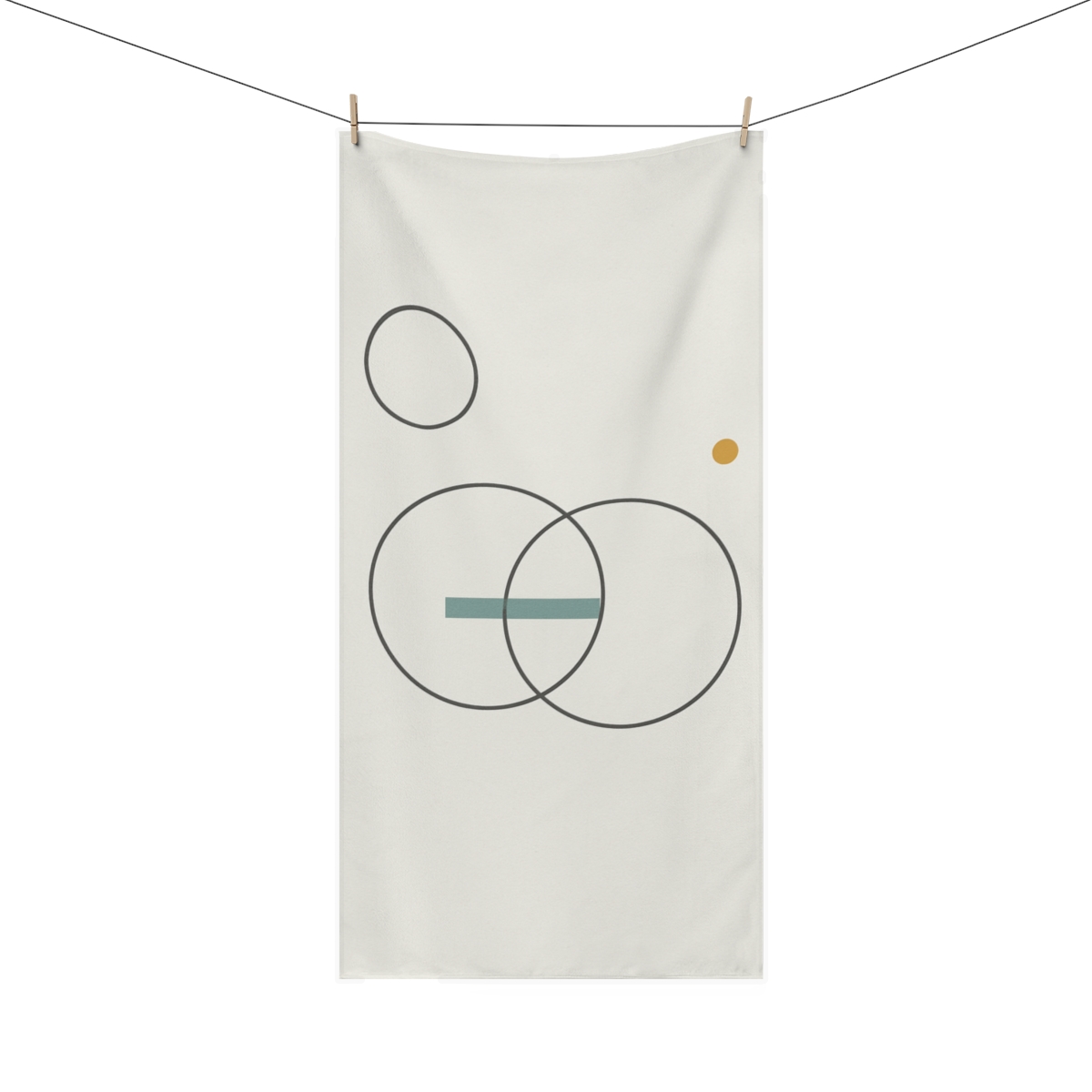 Three Rings With Shared Tangent personalized bath towels