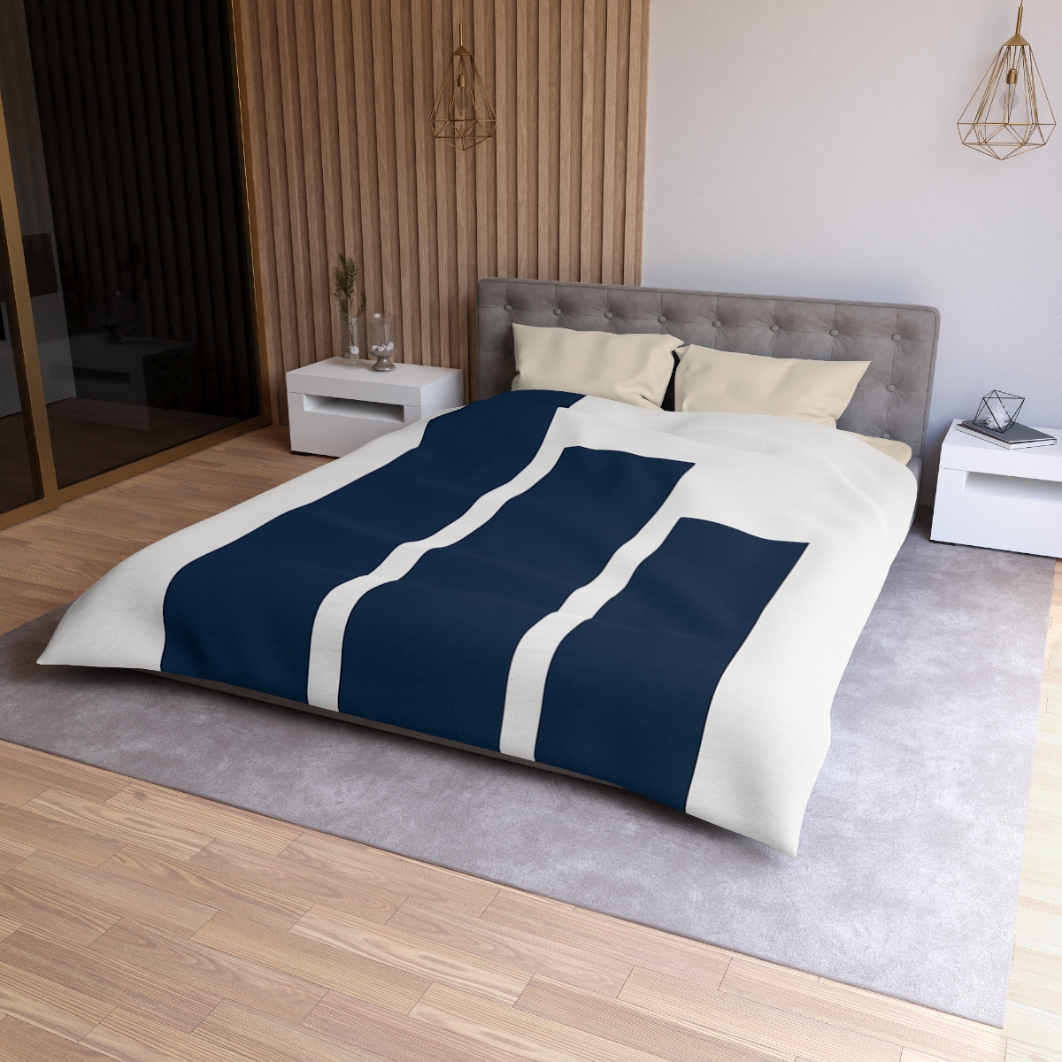 Three Vertical Bars With Balanced Gap warm winter duvets