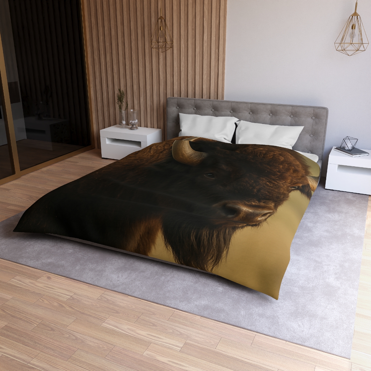 Thunder Stillness American Bison duvets for gifts