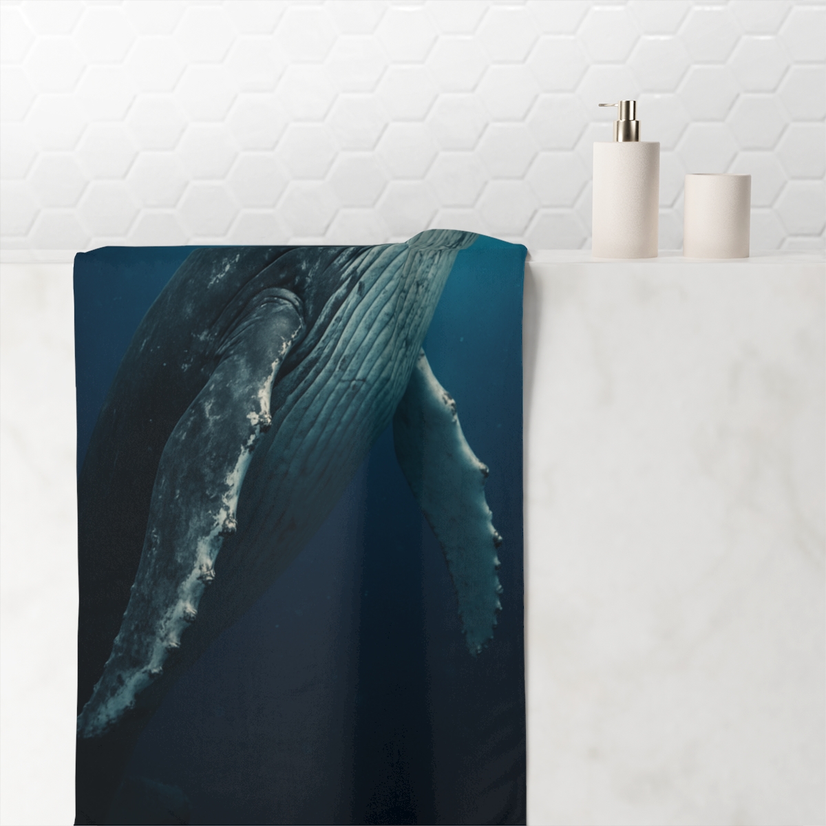 Tidal Choir Humpback Whale soft cotton towels