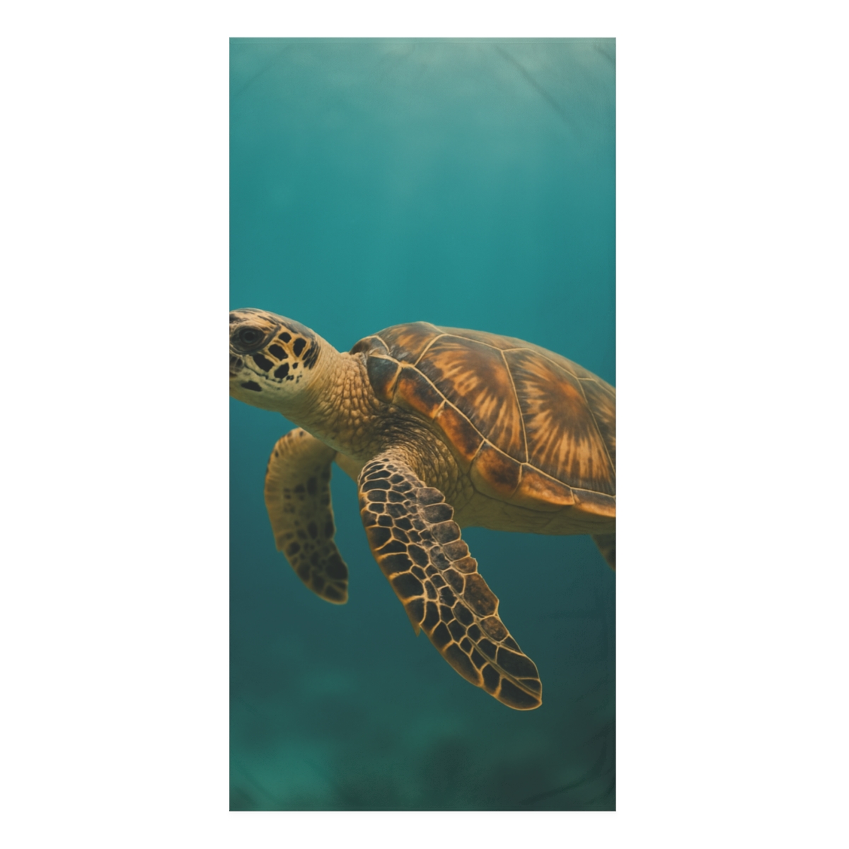 Tidal Drift Hawksbill Sea Turtle stylish beach towels