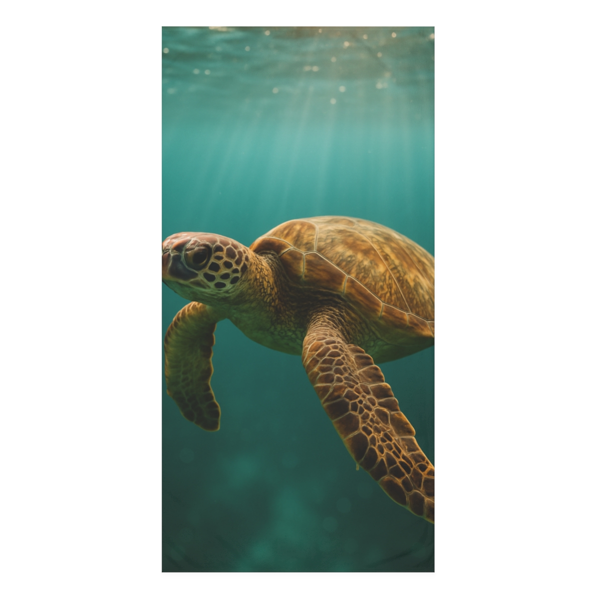 Tidal Drift Sea Turtle trendy hand towels