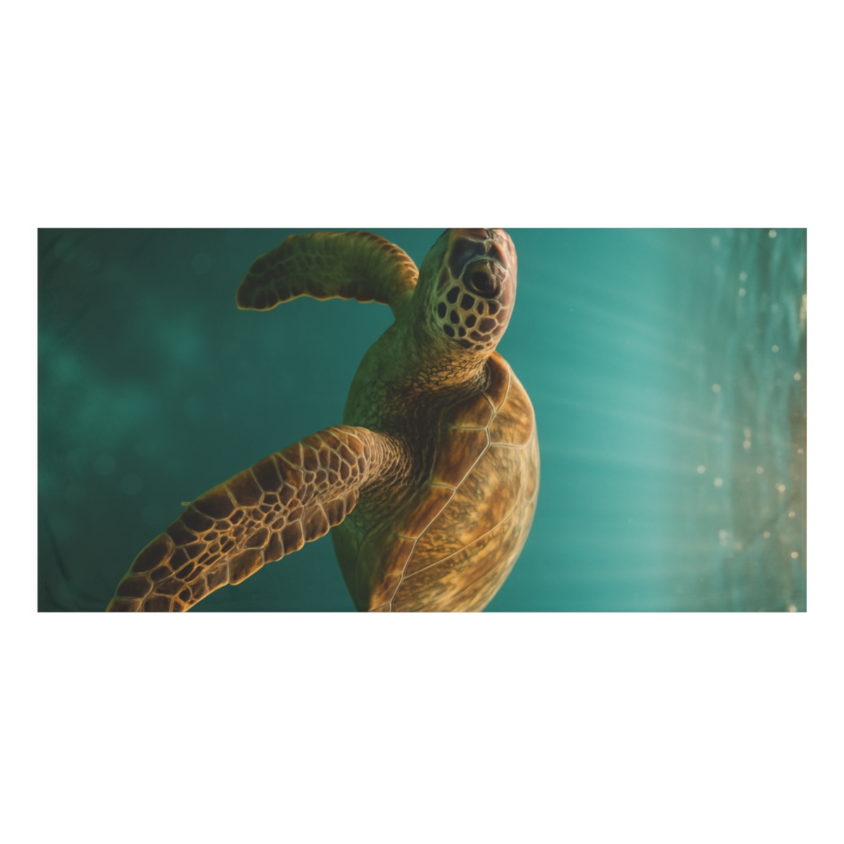 Tidal Drift Sea Turtle trendy hand towels