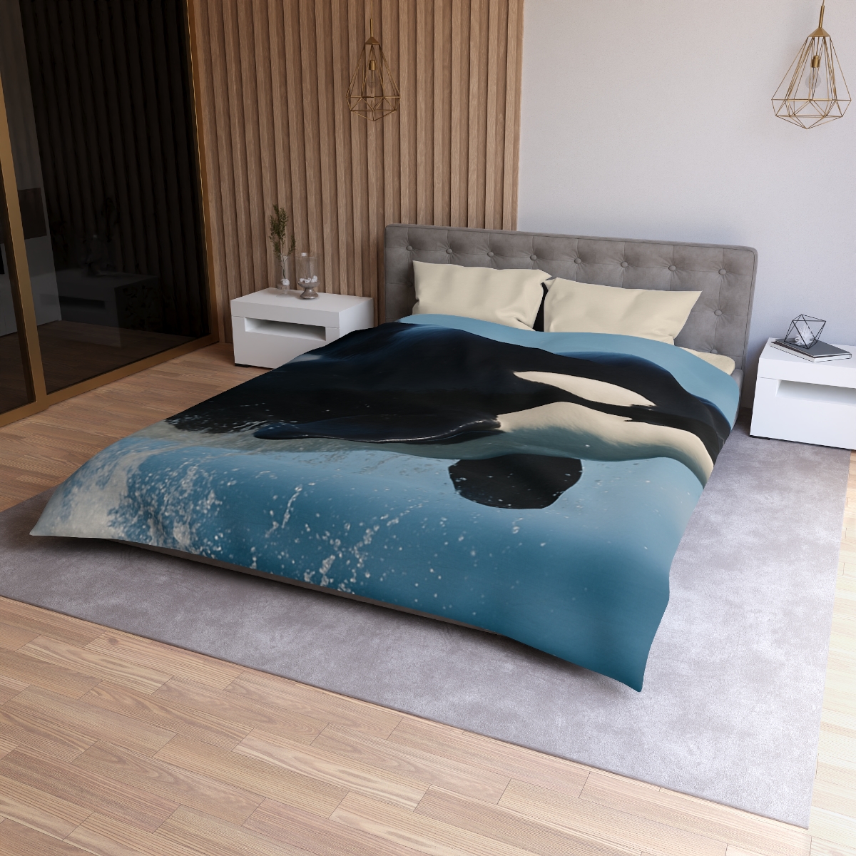Tidal Monarch Orca custom duvets