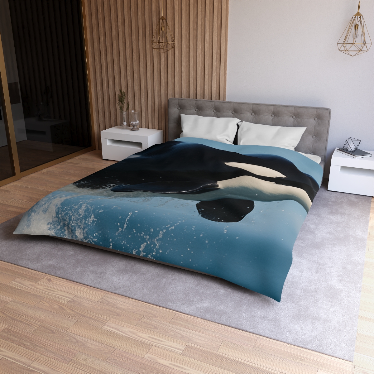 Tidal Monarch Orca custom duvets