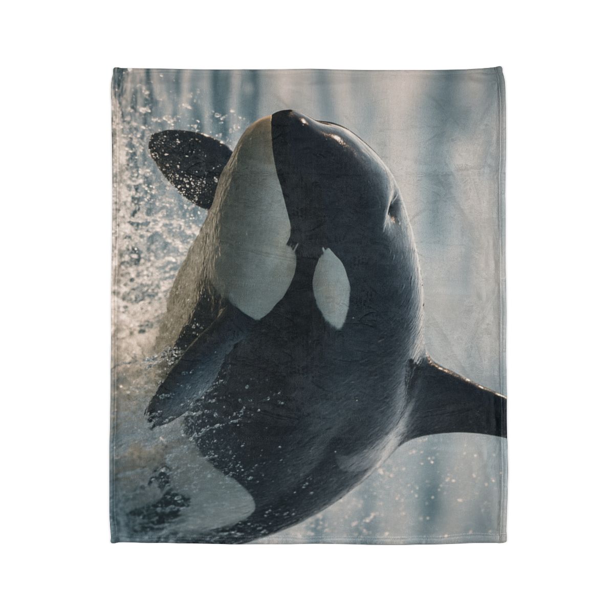 Tidal Monarch Orca personalized cozy blankets
