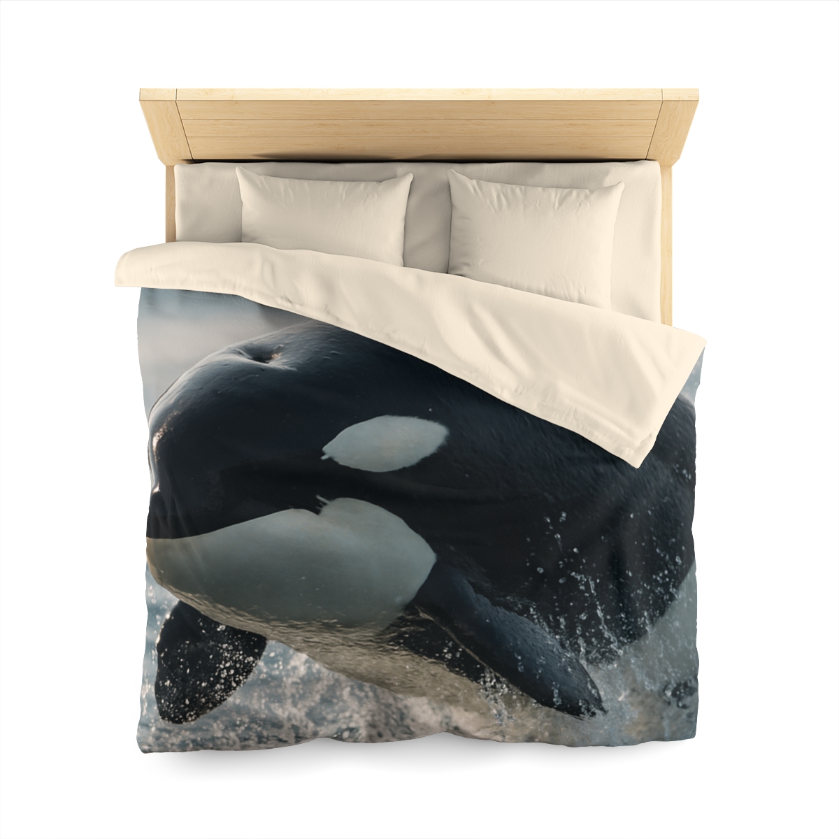 Tidal Monarch Orca custom duvets