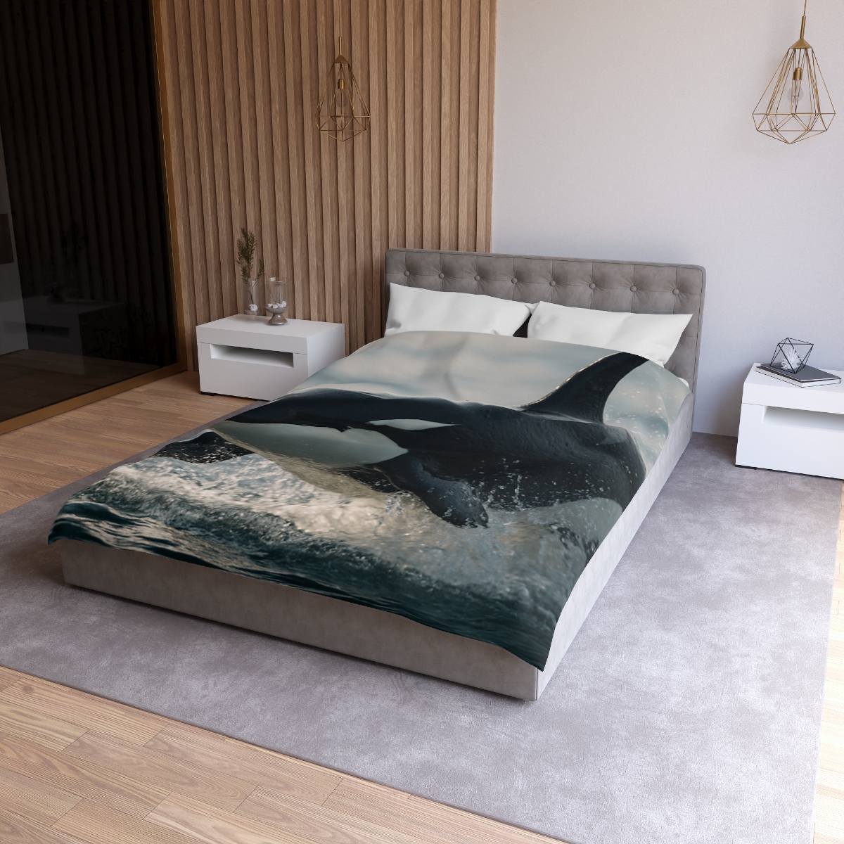 Tidal Monarch Orca custom duvets