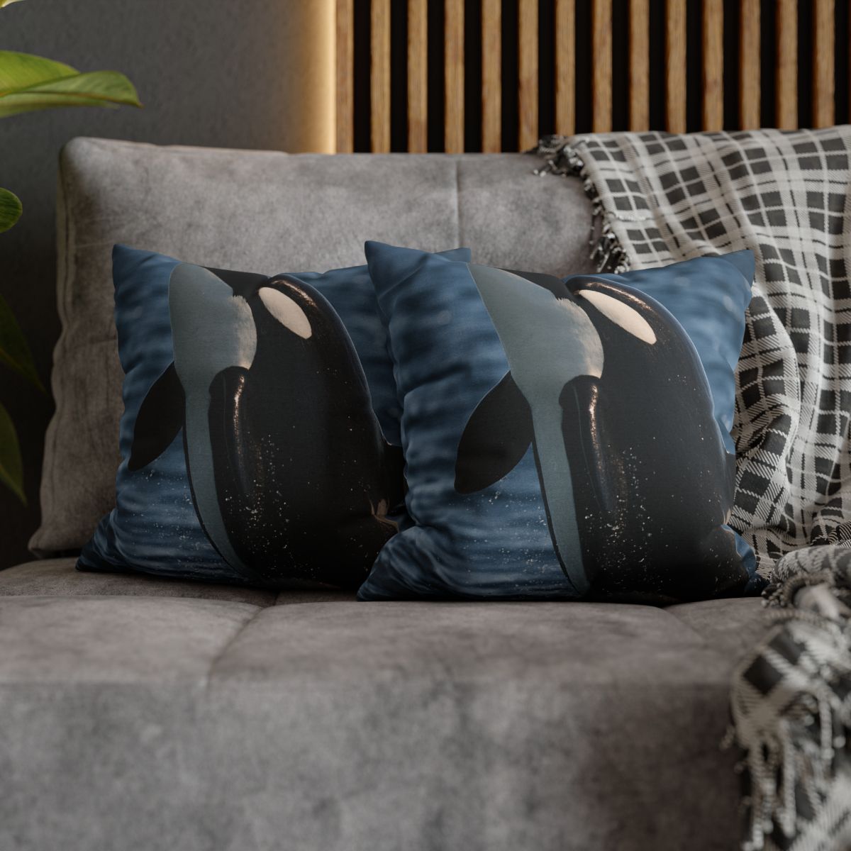 Tidal Monarch Orca soft cotton pillow cases