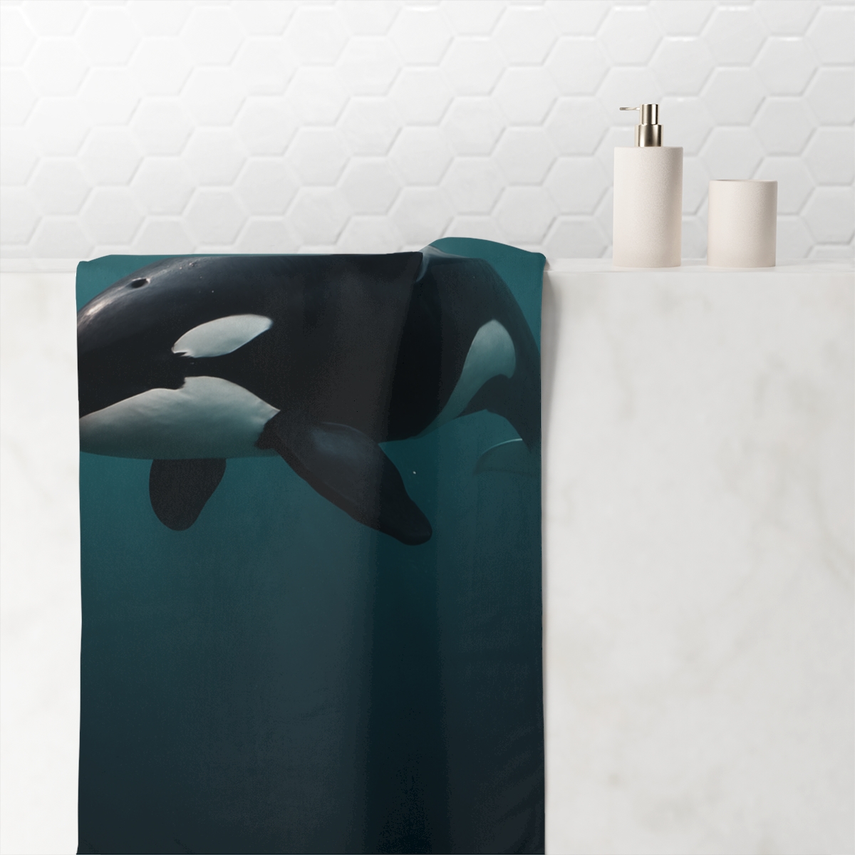 Tidal Phantom Orca decorative home towels