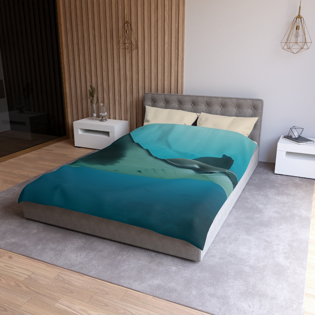 Tidal Wings Reef Manta Ray trendy bedroom duvets