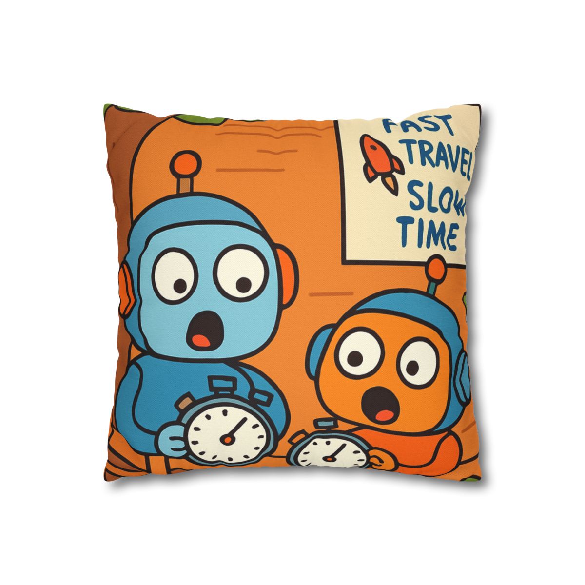 Time Dilation Treehouse Twins soft cotton pillow cases