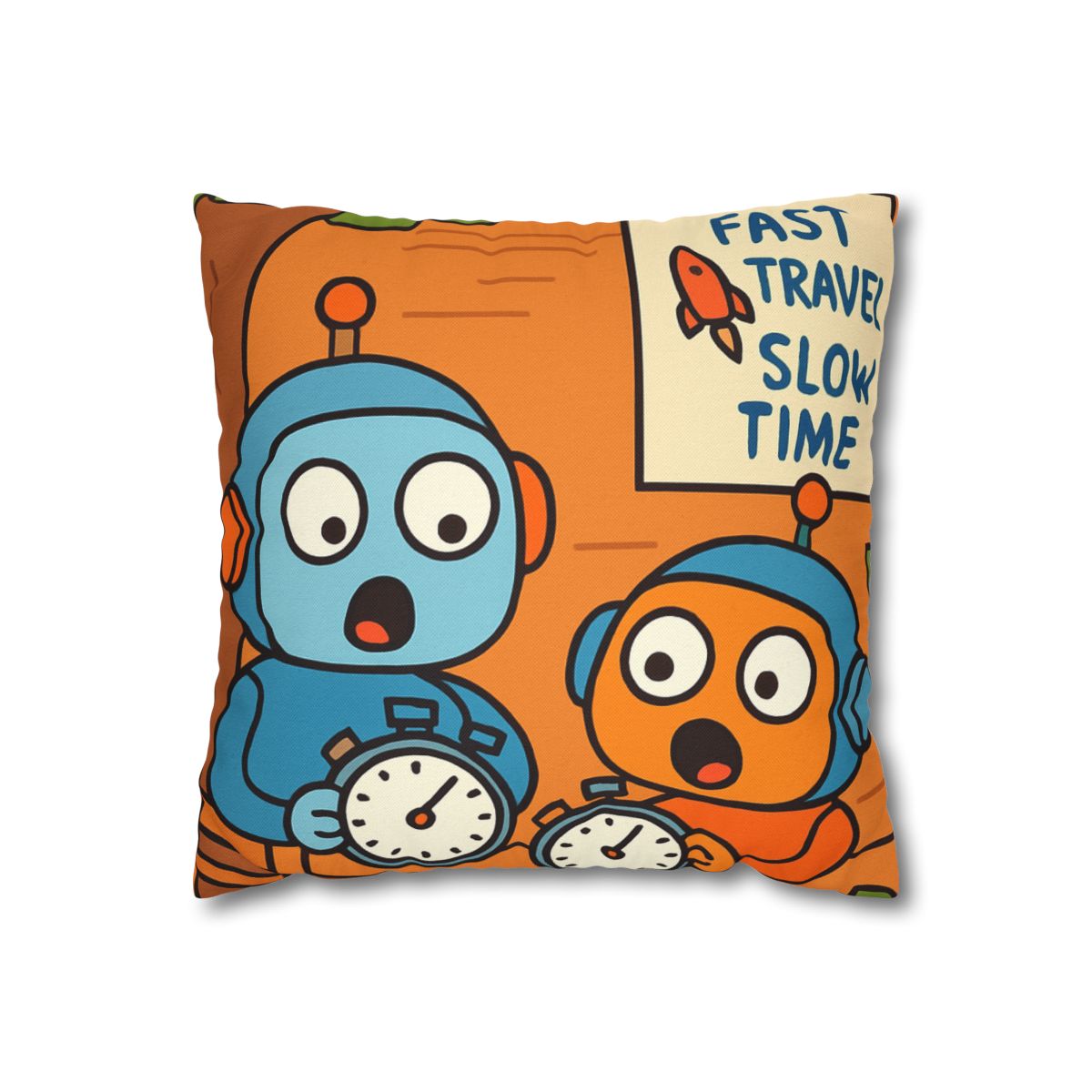 Time Dilation Treehouse Twins soft cotton pillow cases