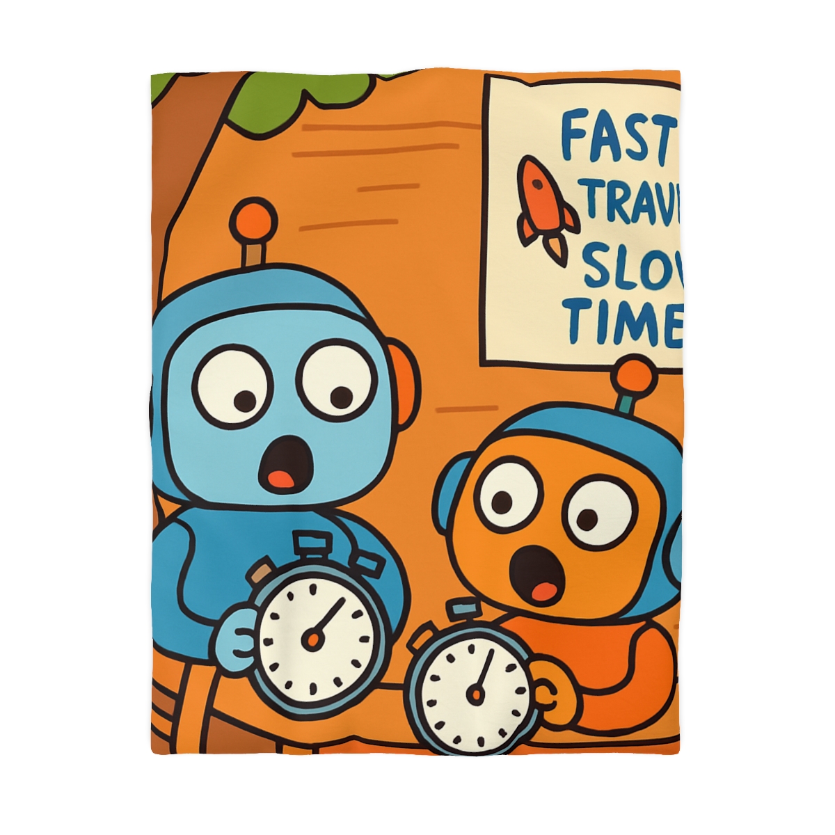 Time Dilation Treehouse Twins stylish duvet covers