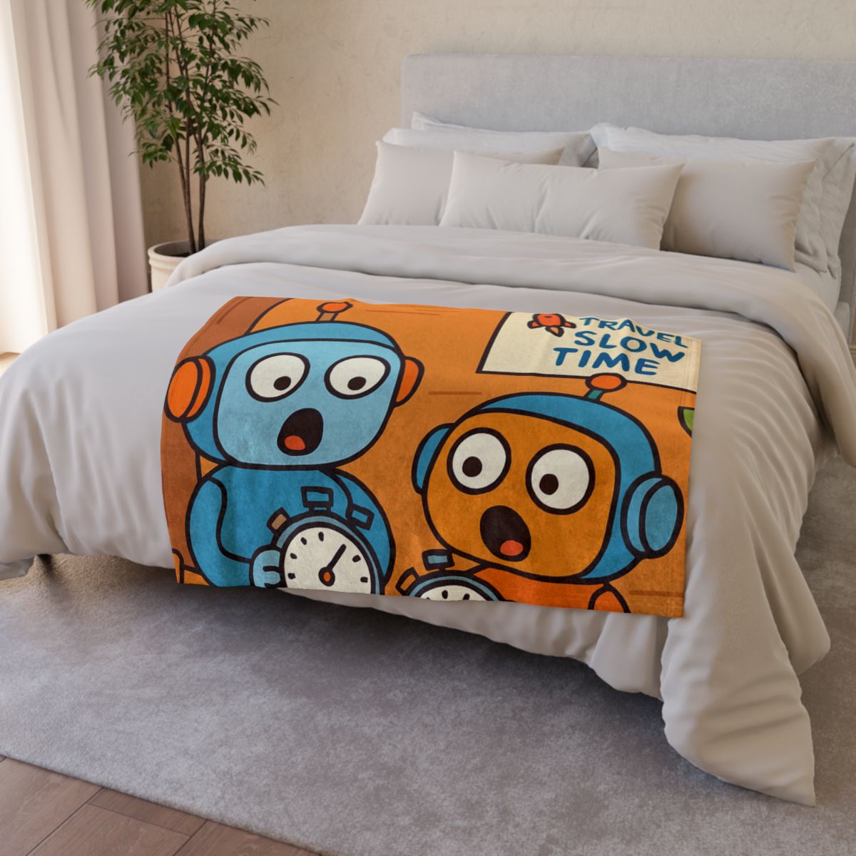 Time Dilation Treehouse Twins personalized cozy blankets