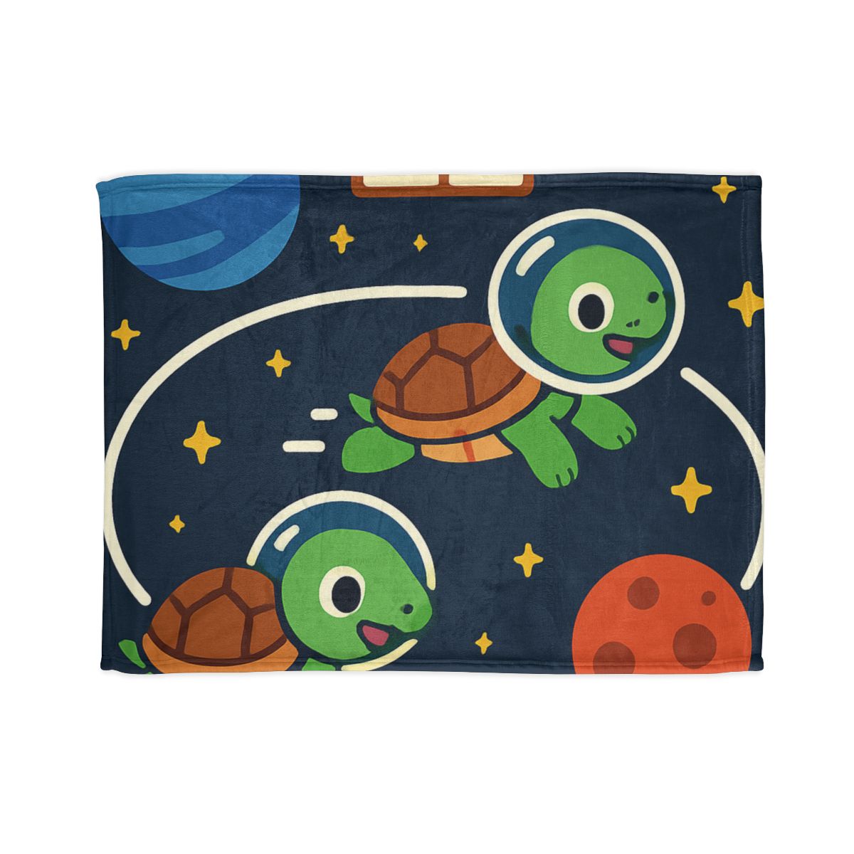 Time Dilation Turtle Race Across Star Track trendy patterned blankets