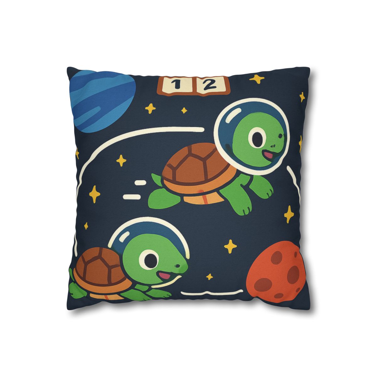 Time Dilation Turtle Race Across Star Track personalized pillow covers