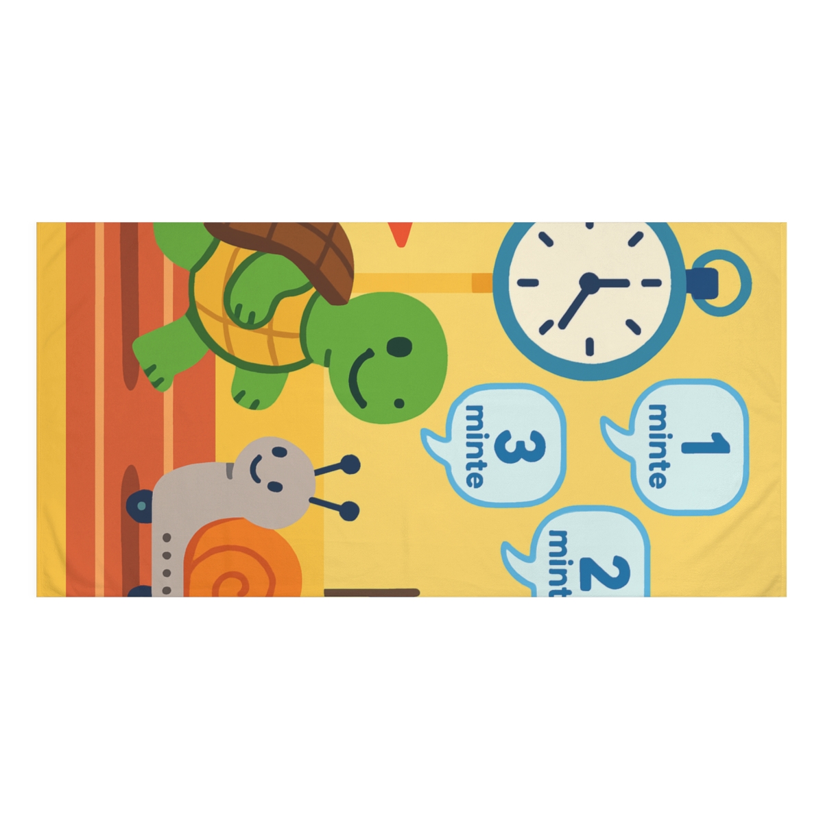 Time Dilation Turtle Race comfortable face towels