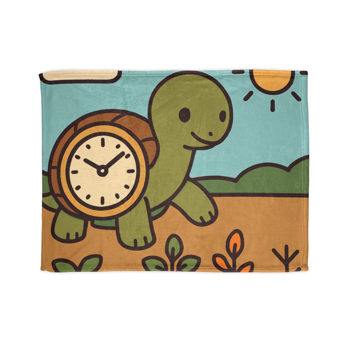 Time Travel Turtle Garden stylish throw blankets