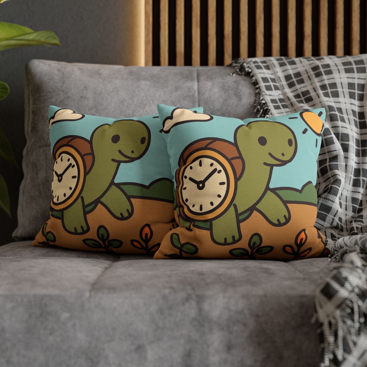 Time Travel Turtle Garden unique gift pillow cases
