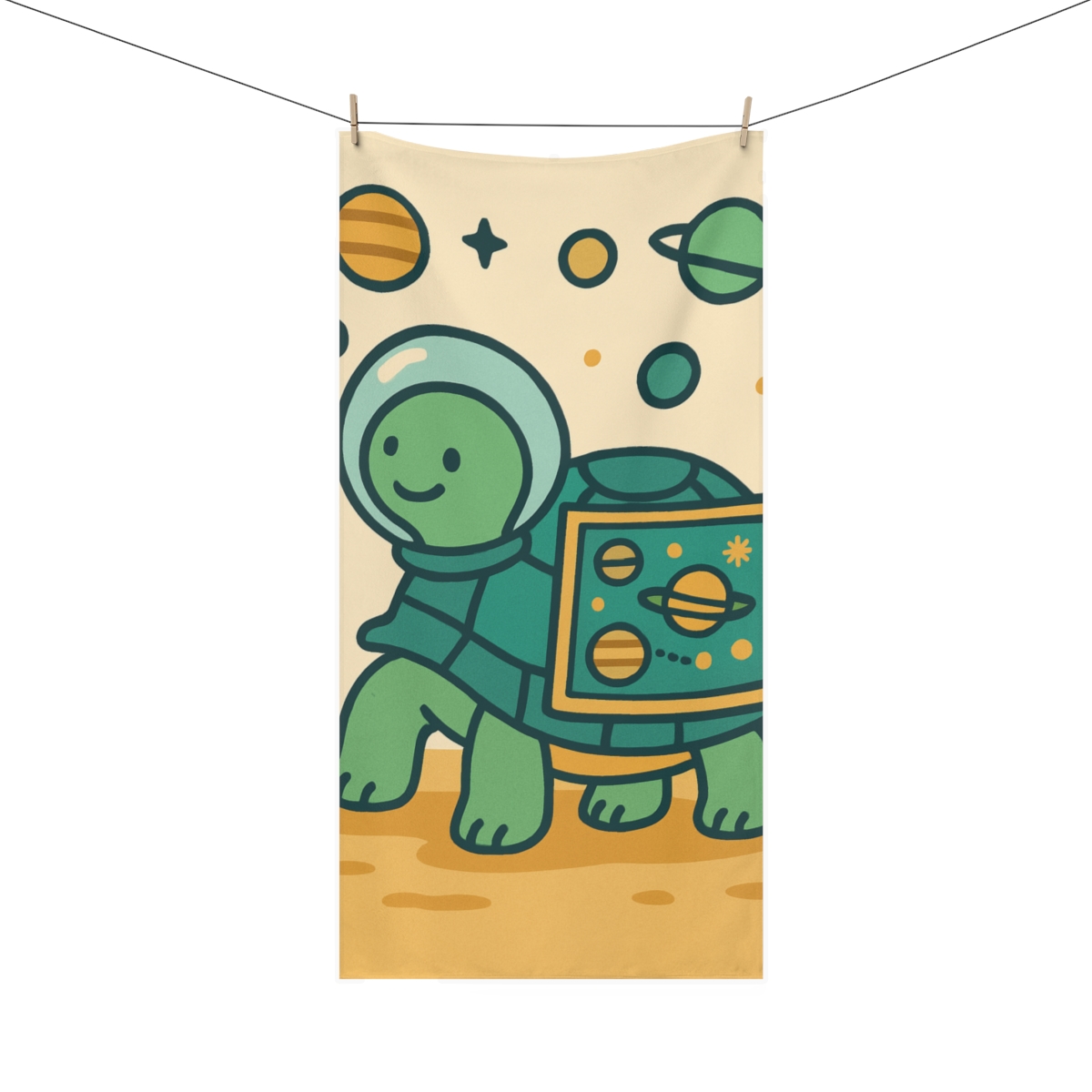 Time Traveler Turtle comfortable face towels