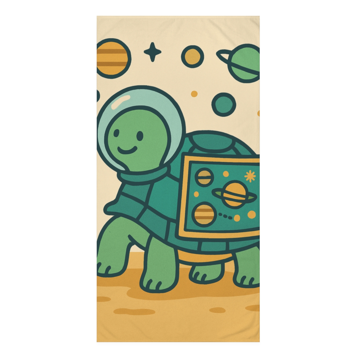 Time Traveler Turtle comfortable face towels
