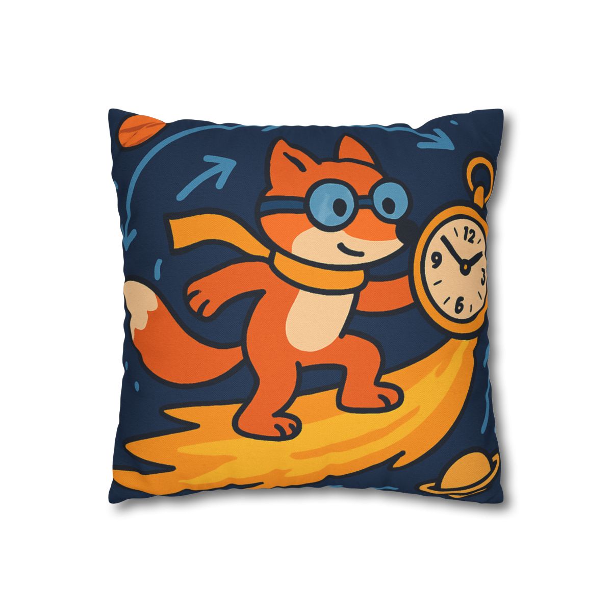 Time Traveling Comet Fox designer print pillow cases