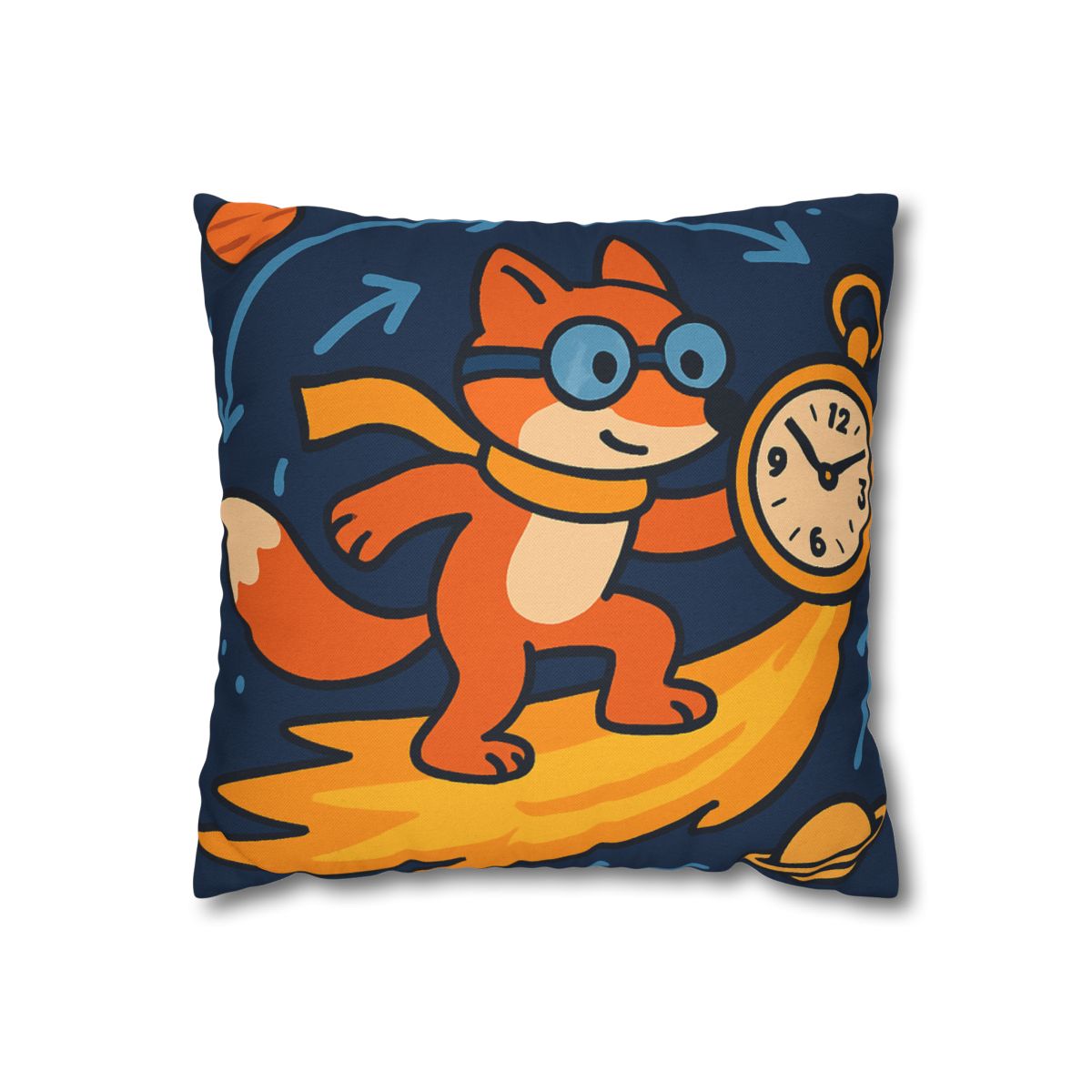 Time Traveling Comet Fox designer print pillow cases