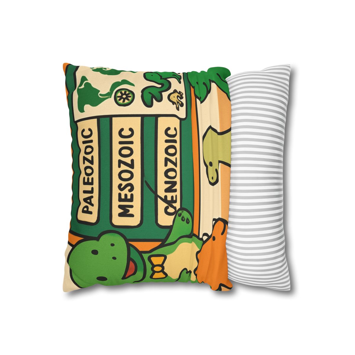 Time Traveling Dino Classroom soft cotton pillow cases