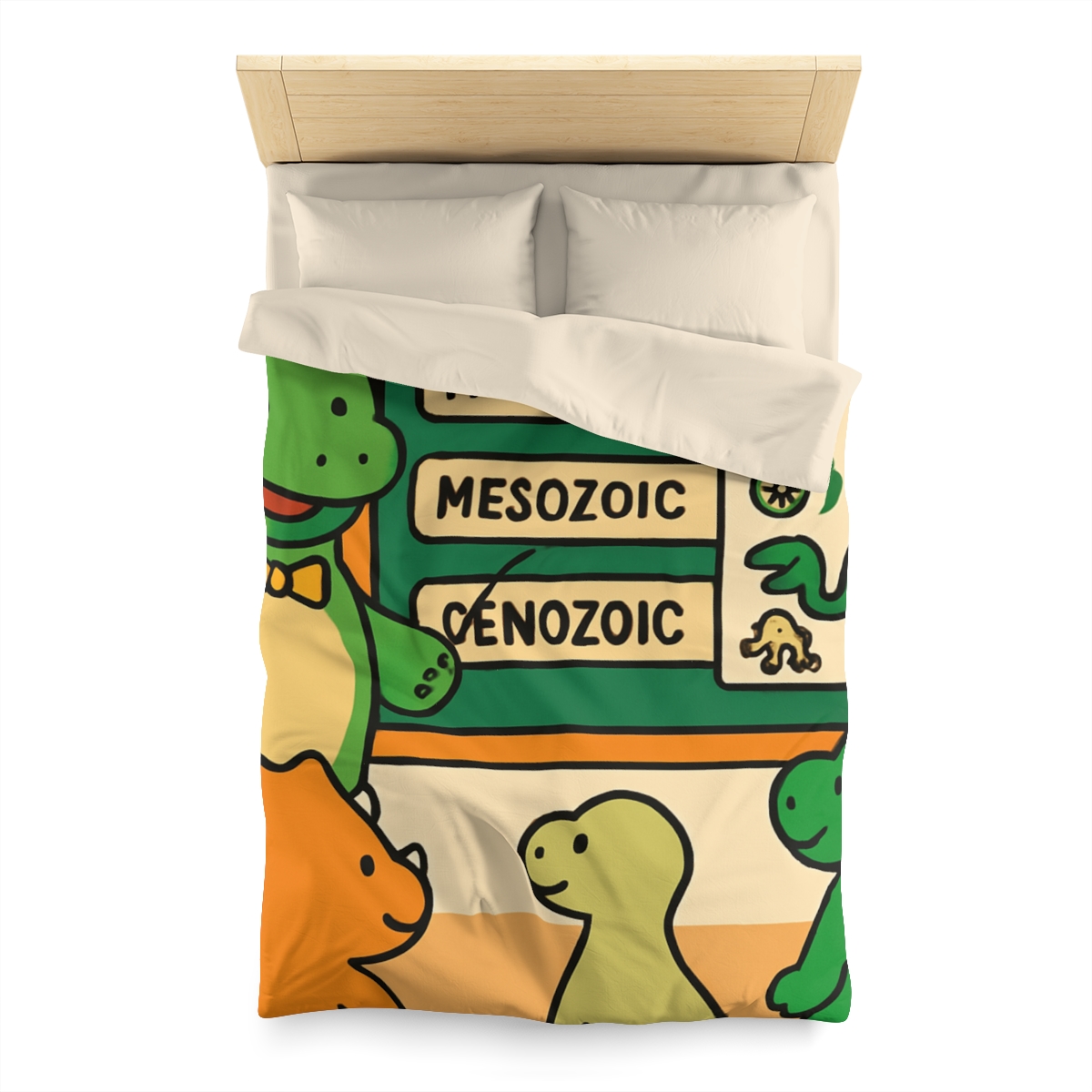 Time Traveling Dino Classroom unique patterned duvets