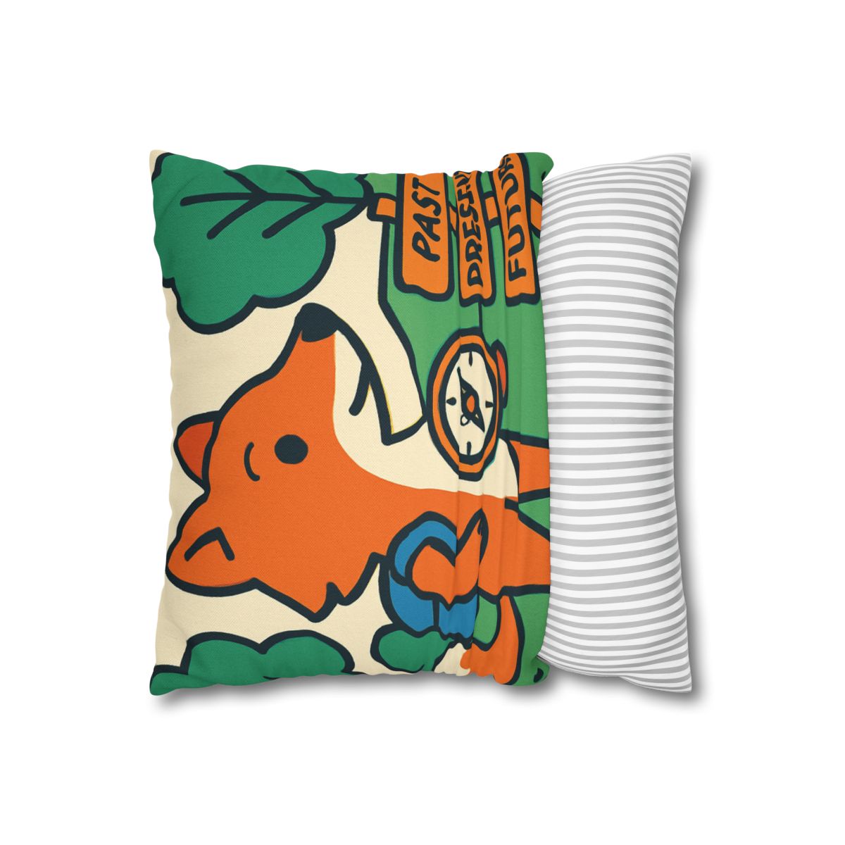 Time Traveling Forest Fox trendy patterned pillow cases