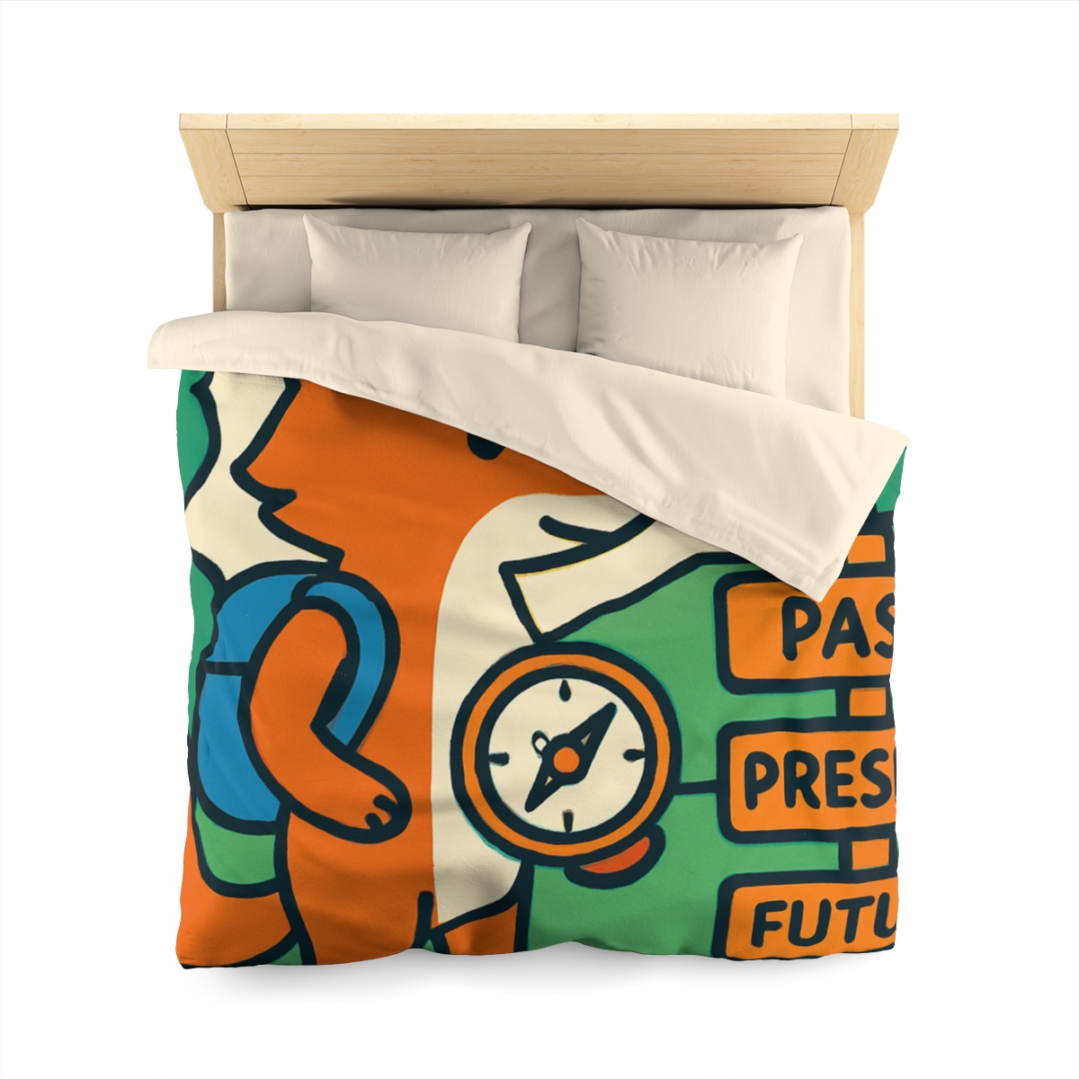 Time Traveling Forest Fox designer printed duvets